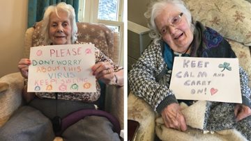 Huddersfield care home send out positive messages